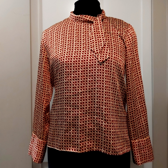 Zara Woman Tie Neck Top - Picture 1 of 6